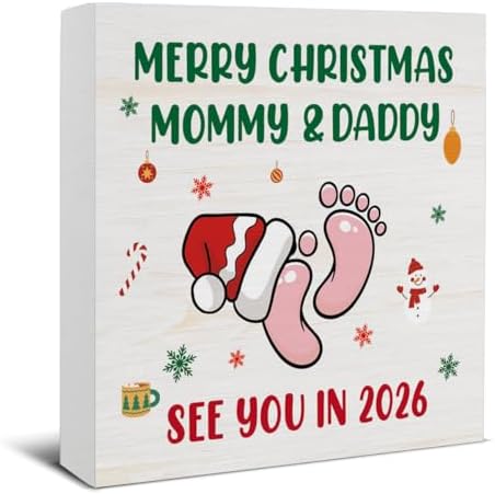 Christmas Decor, Merry Christmas Mommy and Daddy See You in 2026 by Oqtumes