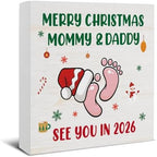Christmas Decor, Merry Christmas Mommy and Daddy See You in 2026 by Oqtumes