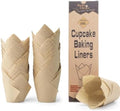 Bake Choice 200pcs Natural Tulip Cupcake Liners for Baking, EU 75GSM Paper by BakeChoice