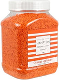 Orange Sprinkles Jimmies 1.98 Pounds Container, Sprinkles For Cake Decorating, Cake Sprinkles, Sprinkles For Baking, Ice Cream & More, The Hampton Candy Company by TheHamptonPopcornCandyCompany