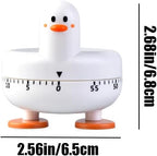 Cooking Timer Cute Duck Kitchen Timer 60 Minute Wind Up Mechanical Rotating - Image 2