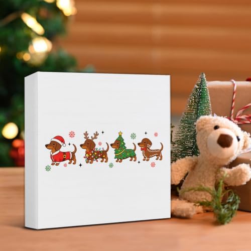Dachshund Christmas Decor, Cute Wiener Dog Wooden Sign for Christmas - Image 5
