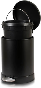 Glad Small Trash Can, 1.2 Gallon | Round Stainless Steel Garbage Bin - Image 3