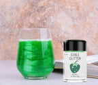 Green Edible Glitter Glimmer Powder for Cakes Drinks - Colaele 5 grams Food Grade Luster Dust Metallic Food Decorating Sprinkle Disco Brew Dust for St. Patrick Decorations Wine Beverage Dessert, Vegan - Image 4