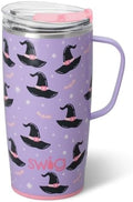 Swig Life 22oz Travel Mug, Halloween Insulated Tumbler with Handle and Lid, Travel Coffee Mug, Cup Holder Friendly, Stainless Steel 22 oz Tumbler, Reusable Insulated with Lid (Spellbound) by SwigLife