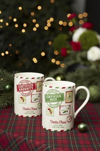 Lenox Holiday Naughty & Nice Porcelain Christmas Mug Set for 2, 16oz - Image 4