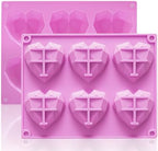 HKNMTT Heart Silicone Mold Valentine 3D Diamond Chocolate Mould 2 Pcs 12-Cavity for Hot Cocoa Bombs Cake Soap Jelly Candy Ice Biscuit Muffin Gift Party Handmade Love Shaped DIY Breakable by HKNMTT