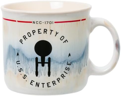 Silver Buffalo Star Trek Enterprise Crew, Reactive Glaze Camper Mug, 20oz by SilverBuffalo