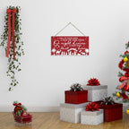 Fall On Your Knees Sign, Christmas Hanging Wood Sign, Winter Decorative Wall Signs, Red Winter Wooden Door Signs, Farmhouse Outdoor Wood Christmas Decor, Xmas Wall Art 6x12 Inches - Image 4