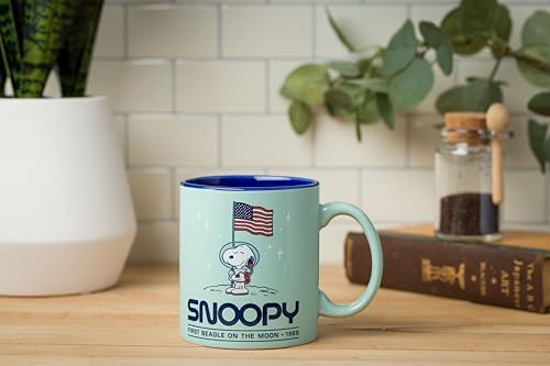 Silver Buffalo Peanuts Beagle on the Moon Snoopy Space, Ceramic Mug, 20oz - Image 5