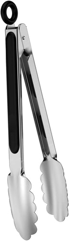 9-inch Stainless Steel Kitchen Tongs by Unknown