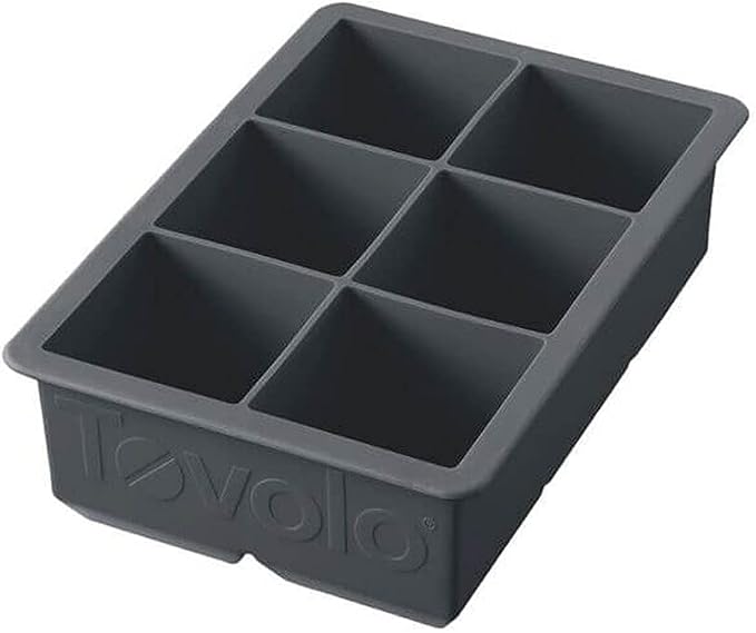 Tovolo Large 2” King Cube Ice Tray Charcoal Gray Ice Cube Trays by Tovolo