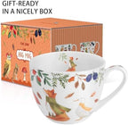 Autumn Forest Animal Mug - 20 oz Bone China Coffee Mug with Fox, Squirrel & Duck, Cozy Fall Gift for Nature Lovers and Friends, Designed in England by Harvest Green Studio - Image 3