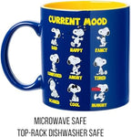 Silver Buffalo Peanuts Snoopy Current Mood Emotions, Ceramic Mug, 20oz - Image 3