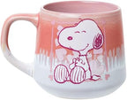 Silver Buffalo Peanuts Snoopy Hearts Love, Reactive Glaze Pottery Mug, 18oz - Image 2