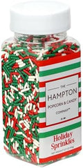 Red, Green & White Christmas Sprinkles Jimmies 3.17 oz, Sprinkles For Cake Decorating, Cake Sprinkles, Sprinkles For Baking, Ice Cream & More, The Hampton Candy Company by TheHamptonPopcornCandyCompany