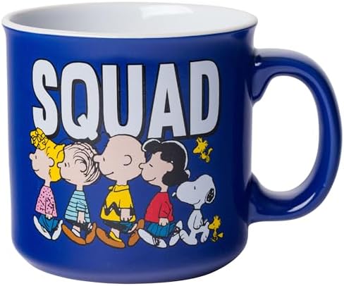 Silver Buffalo Peanuts Squad Ceramic Camper Mug, Classic Drinkware, 20oz by SilverBuffalo