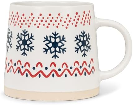 Abbott Collection Wide Base Mug with Nordic Pattern by AbbottCollection
