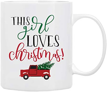 BLUE RIBBON This Girl Loves Christmas Holiday Coffee Mug, 11 oz by BLUERIBBON