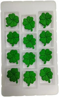 12 Pieces Green Shamrock Cakes Decorations Edible St. Patrick's Day Hard Sugar Icing Decorations Cupcake Toppers for Baking Cookie Ice Cream Candy Decoration by EPHVODI