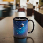 Kmiles Heat Changing Starry Earth Moon Mug Colour Changing Magical Coffee Mug Tea Cup 12 Ounce - Novelty for Xmas Funny Gifts - Image 2