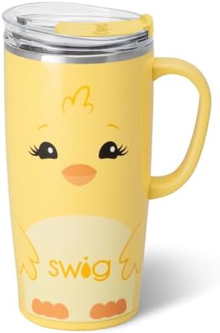 Swig Life 22oz Insulated Travel Mug with Handle & Lid, Spring Chick by SwigLife