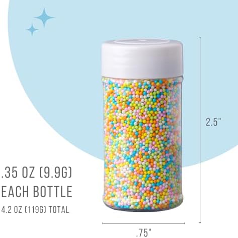 Sweets Indeed Sprinkles, 4 Pack, Edible Sprinkle Mix, Perfect for Cake Decorations, Baking, Ice Cream, Cookies, Cupcake Topper (Spring) - Image 4