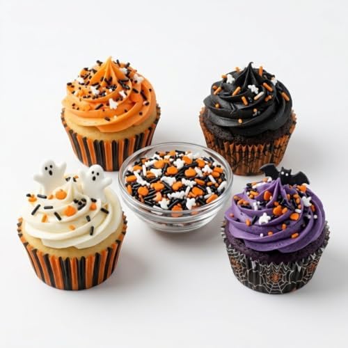 Manvscakes Spooky Halloween Sprinkle Blend with Bats, Pumpkins & Ghosts - Image 3