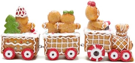 Hodao 9.25 in Christmas Gingerbread Man Train Decoration, Xmas Gift - Image 3