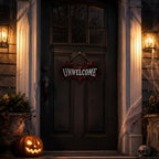 Halloween Decorations - Funny Gothic Bat Wooden Sign for Front Door - Image 7