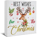 Christmas Sign Decor, Elk Christmas Decorations by Oqtumes