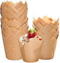 200pcs Natural Tulip Cupcake Liners, Premium Muffin Liners Holders for Baking Cups, Greaseproof Cupcake Wrappers in Standard Size, Classic Parchment Paper Cupcakes Liner by JIRNGLA by JIRNGLA