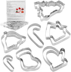 MrCookie Large Christmas Cookie Cutters Set,6 Festive Shapes with 2 Sizes by MrCookie