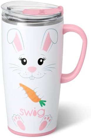 Swig Life 22oz Insulated Travel Mug with Handle & Lid, Easter Bunny by SwigLife