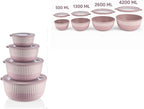 Mixing Bowls with Lids, 8-Piece Airtight Leak-Proof Nesting BPA-Free Bowl Set - Image 9