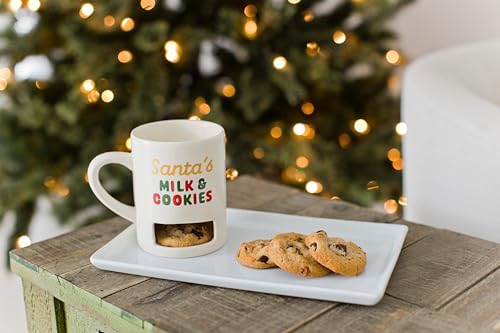 Pearhead Santa's Milk & Cookies Christmas Mug, Holiday Home Décor, 9 oz - Image 3