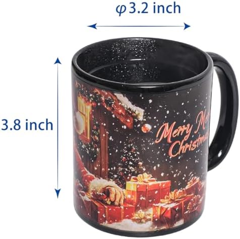Kmiles Heat Changing Santa Claus Mug Colour Changing Magical Coffee/Tea Cup 12 Oz, Red/Black, Wonderful Christmas Gifts. - Image 4