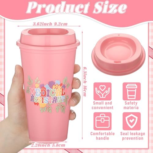 SiliFine 12 Pcs Medical Assistants Gifts Bulk 16 oz MA Tumbler with Lids - Image 2