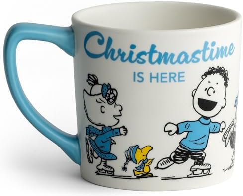 DaySpring - Peanuts - Christmastime is Here Ceramic Mug, 14oz, Blue by Dayspring