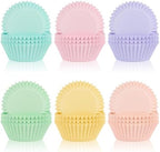 600 Pack Pastel Cupcake Liners Colorful Cupcake Wrappers Baking Cup Standard Size Muffin Liners for Spring Easter Baby Shower Wedding Birthday Pride Party Candy Cake Decorations Supplies by Unknown