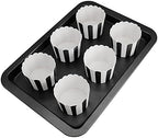 100pcs Muffin Liners Baking Paper Cups Black and White - Image 4