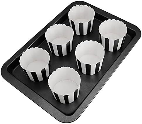100pcs Muffin Liners Baking Paper Cups Black and White - Image 4