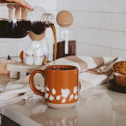 Sweet Water Decor Fall Mug Handcrafted Stoneware Coffee Mug with Autumn Leaves Design, 14 oz - Cozy and Stylish Fall Coffee Mugs - Unique Durable Fall Mugs for Autumn - Perfect Fall Mug for Gifting - Image 5