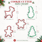 Christmas Cookie Cutter Set, 5-Piece Stainless Steel with Soft Edges - Image 4