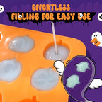 Pumpkin & Ghost Candy Silicone Molds for Halloween Small Chocolate, Wax Melts, Cake Decoration 15 Cavity Food Grade Bpa Free for Kids, Oven Safe DIY Homemade Mould Treat or Trick -2 PCS - Image 6