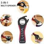 Jar Opener, 5 in 1 Multi Function Can Opener Bottle Opener Kit - Image 3