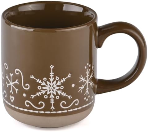 Sweet Water Decor Gingerbread Coffee Mug, 14oz Stoneware Christmas Mug, Dishwasher & Microwave Safe, Large Holiday Winter Cup for Coffee, Tea & Hot Chocolate, Stocking Stuffer Gifts for Women by SweetWaterDecor