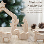 13Pcs Wooden Christmas Nativity Scene Set - Image 5