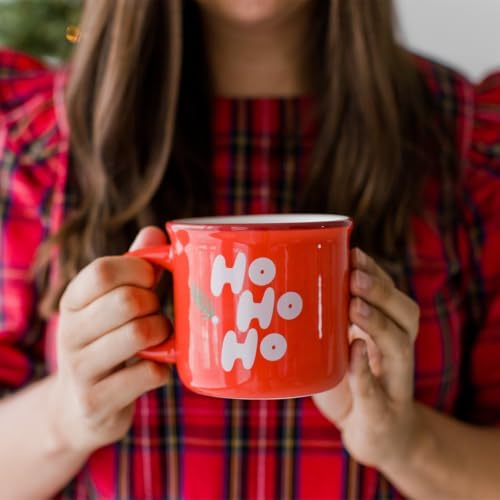 Pearhead Ho Ho Ho Christmas Camper Mug, Red Holiday Coffee Cup, 15 oz - Image 6