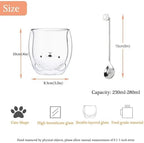 Binoster Bear Cute Mugs Kawaii Double Wall Glass Coffee Tea Mill Yogurt Cup Funny Novelty Gift for Women Her Friends Office Birthday Christmas - Image 6